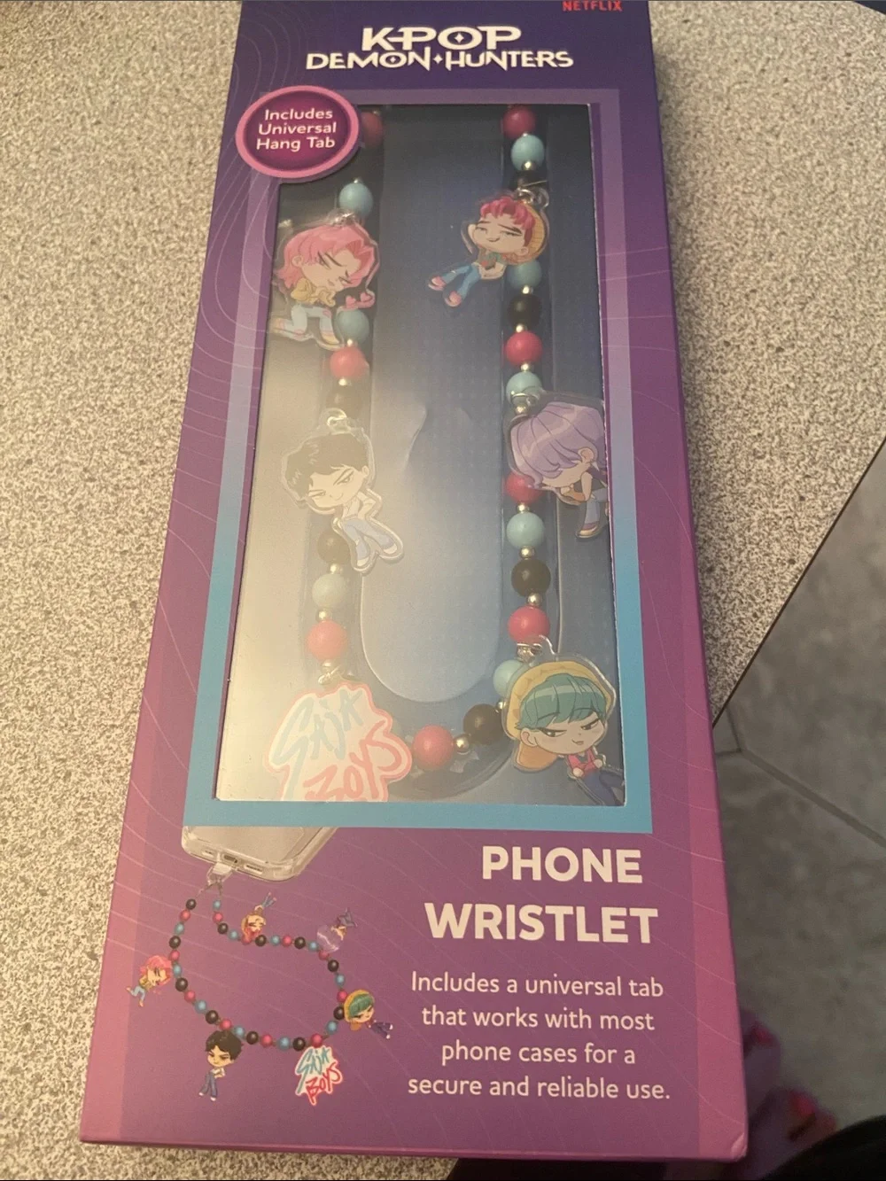 Pink & Turquoise Phone Wristlet